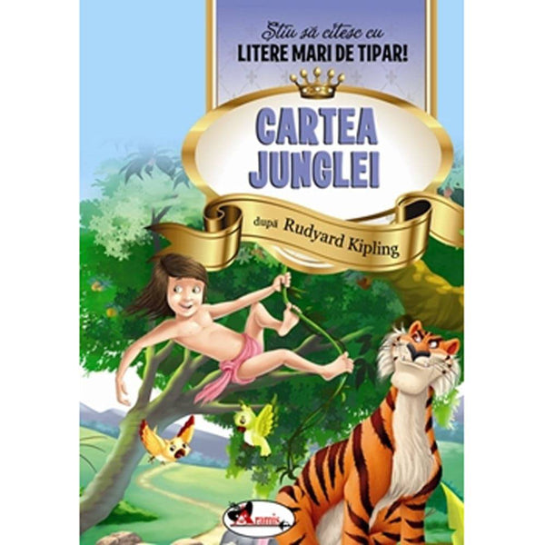 Cartea junglei - Stiu sa citesc cu litere mari de tipar! - Rudyard Kipling - Delumani - Magazin Romanesc 