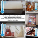 Sliced Drob de miel from DELUMANI, a traditional Romanian lamb meatloaf, displayed on a white plate with herbs.