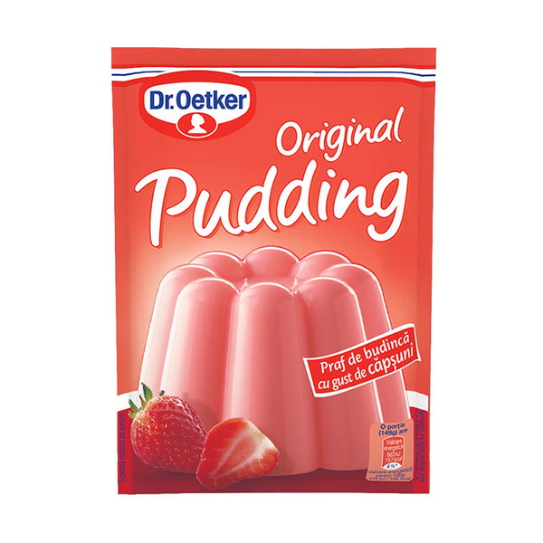 Praf de budinca cu gust de capsuni Dr. Oetker
