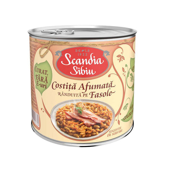 Costita afumata randuita pe fasole Scandia Sibiu - Delumani - Magazin Online Romanesc 